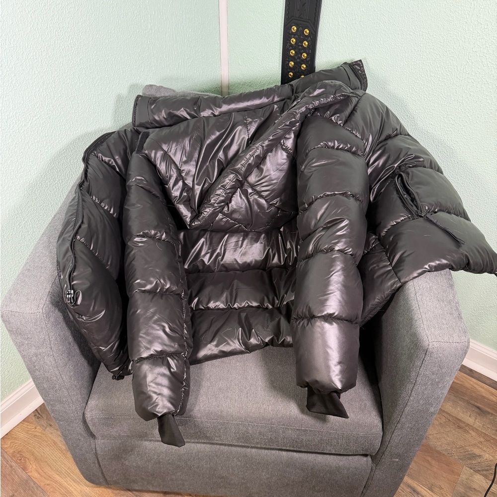 Shiny Black Puffer Jacket